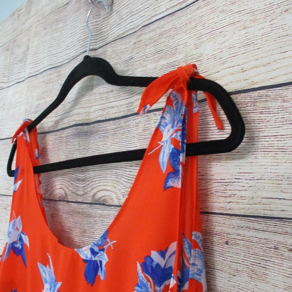 Ava & Viv Orange Floral Sleeveless 4X Blouse - Picture 9 of 10